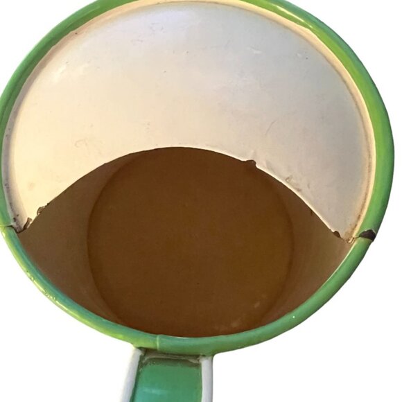 Vtg Enameled Steel Watering Can Bluebird Garden Handpainted Double-Sided India - Picture 11 of 16